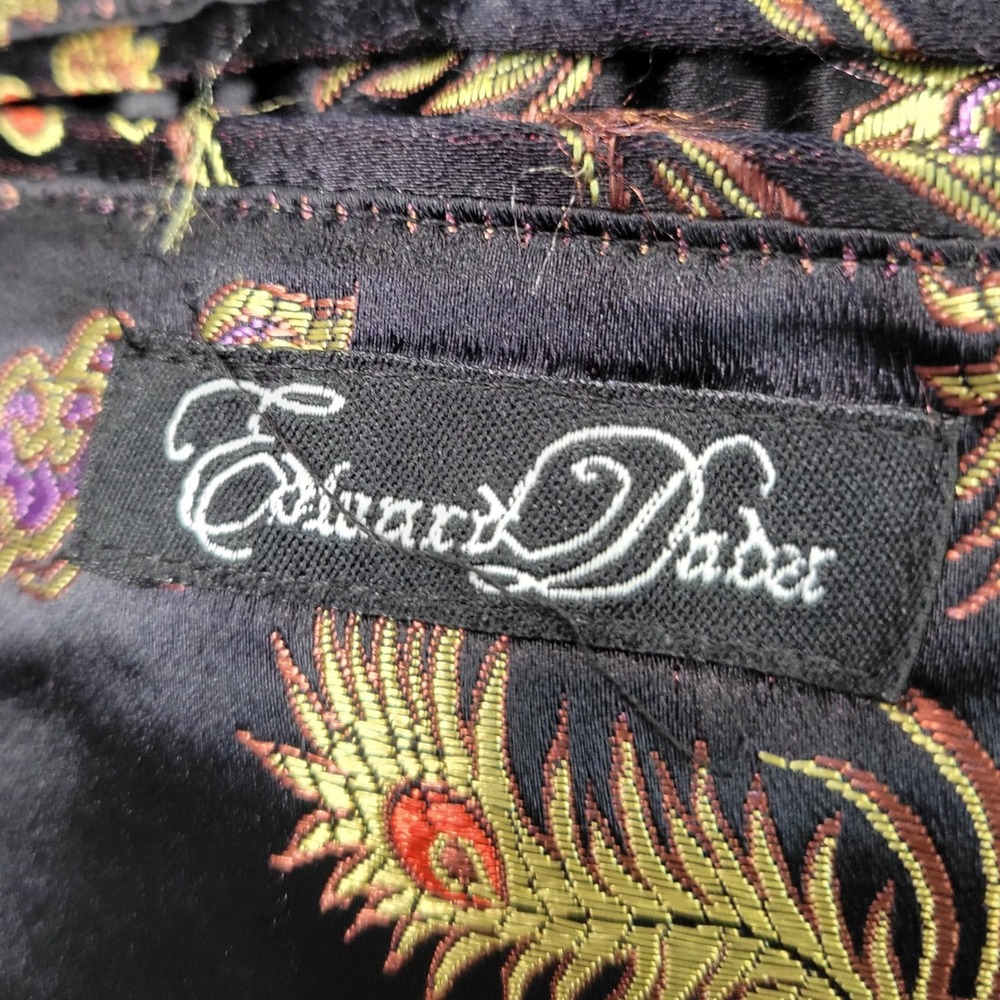 Edward Dada Military Style Jacket Dragon Lining Blazer Coat Large L - Picture 5 of 14